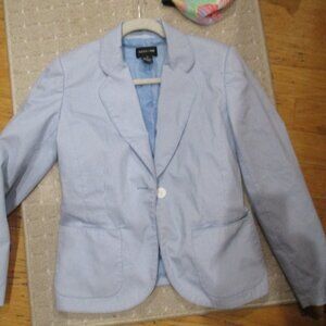 Focus 2000 pinstripe  blue white lined  striped Blazer size 4 xs